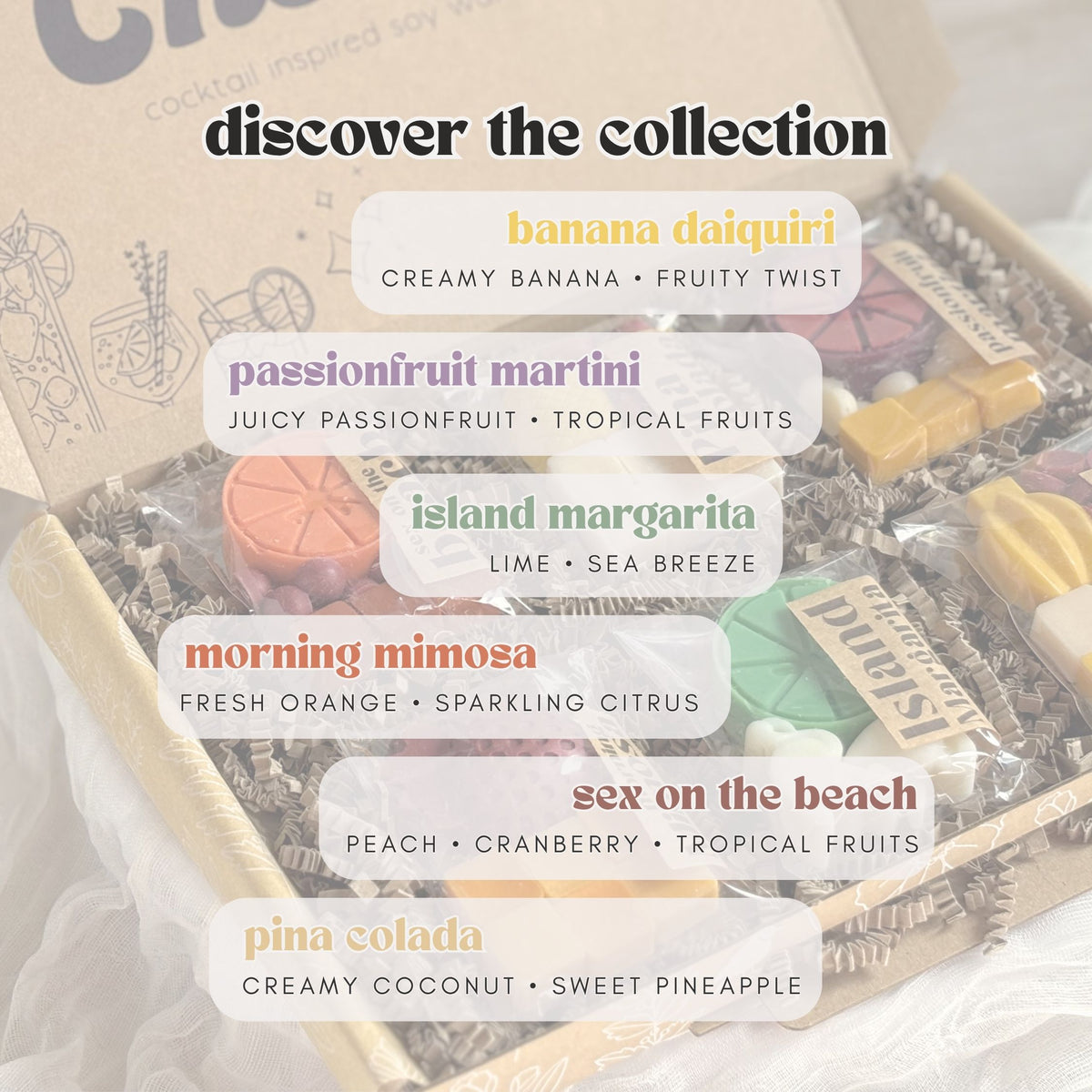 Cocktail Inspired Wax Melts Collection