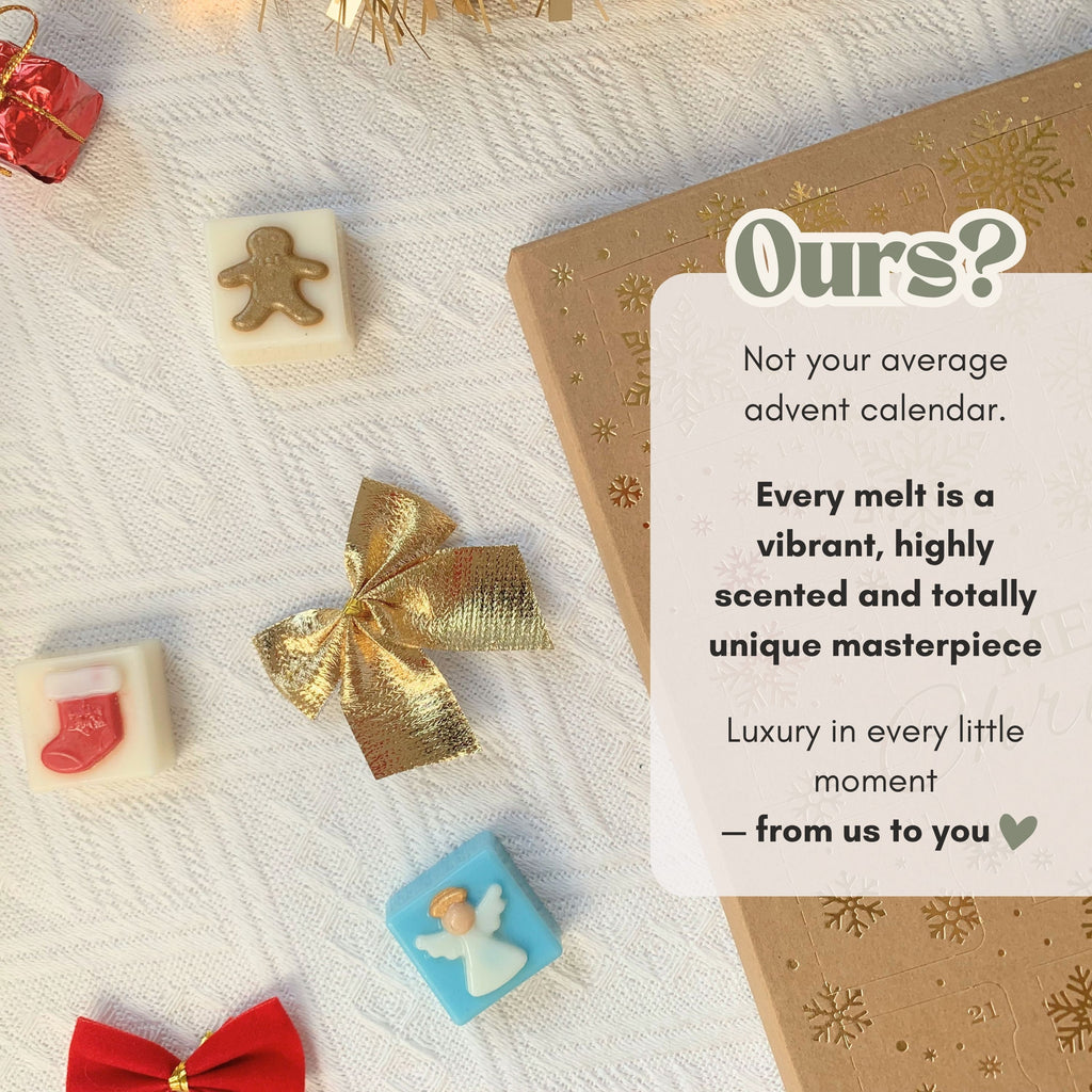 Premium Wax Melt Advent Calendar | 25 Highly Scented Soy Wax Melts