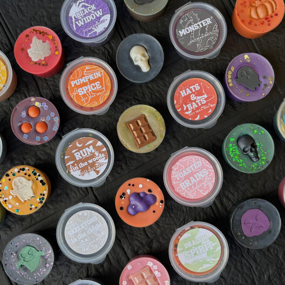 Halloween Wax Melt Discovery Box | 6 or 12 Premium Highly Scented Soy Wax Melts | Halloween & Autumn Assorted Melt Sampler Collection Gift