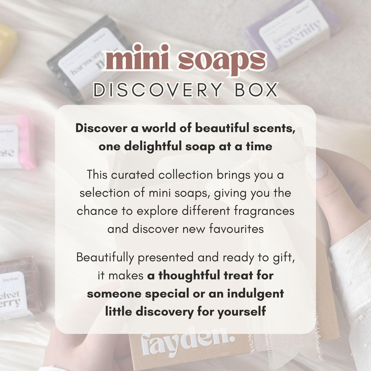 Curated Mini Soap Gift Set | Premium Scented Soap Discovery Box | Body Care Self Care Gift Package | Handmade Soap Sampler Bath Gift for Her