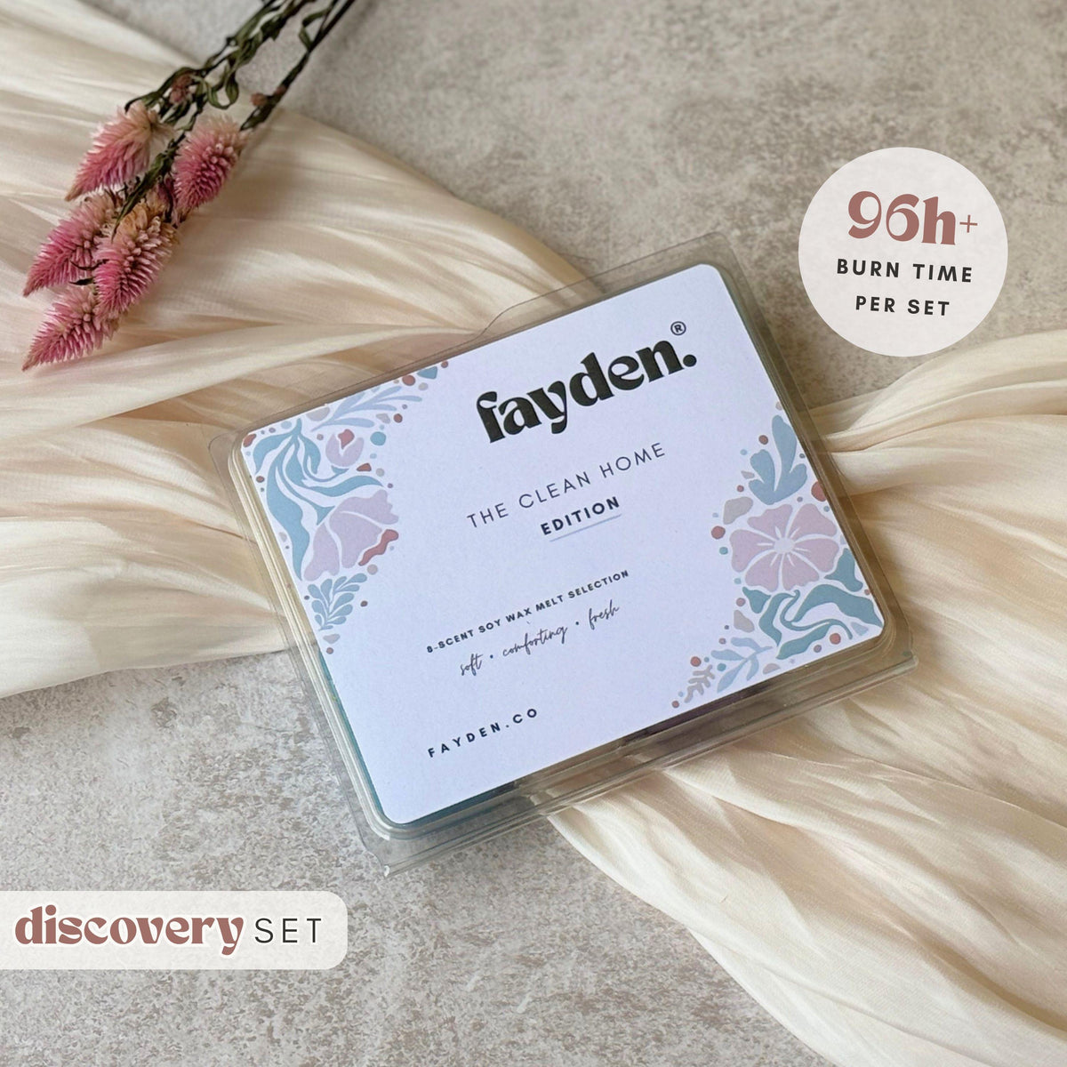 Clean Home Edition Wax Melts Discovery Set | Premium Home Fragrance Handmade Soy Wax Melt Discovery Gift Box | Laundry, Clean & Fresh Scents