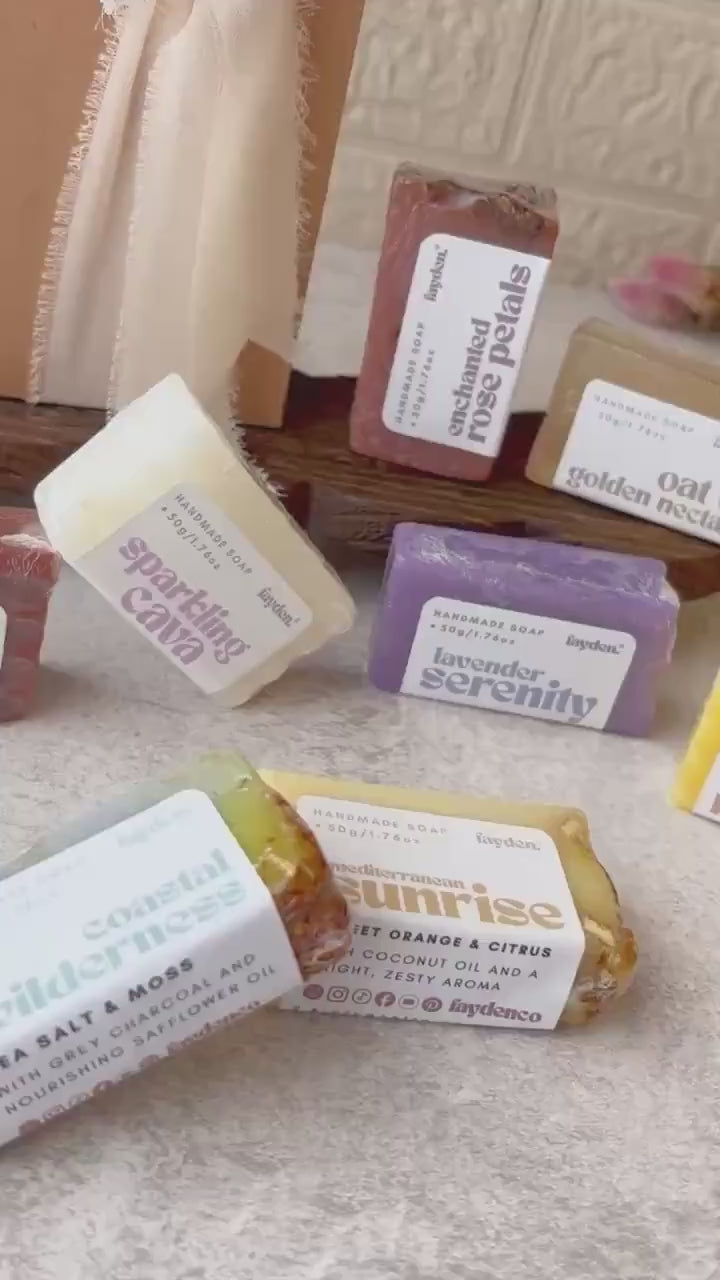 Curated Mini Soap Gift Set | Premium Scented Soap Discovery Box | Body Care Self Care Gift Package | Handmade Soap Sampler Bath Gift for Her